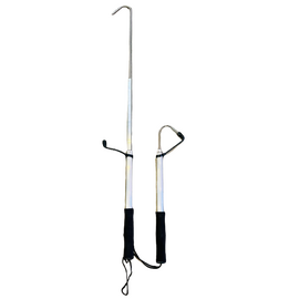 SKIPPER TELESCOPIC FISH GAF 90 CM  - גנץ' מתכת ידית אלומיניום טלסקופית 