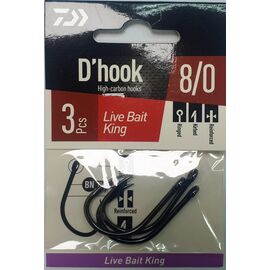 DAIWA LIVE BAIT KING HOOK NO. 8/0 