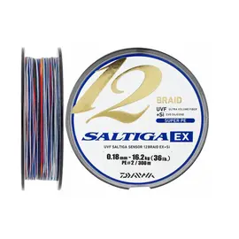 DAIWA SALTIGA 12 BRAID 300M MULTI COLOR PE #1.5 0.16MM 31LB 