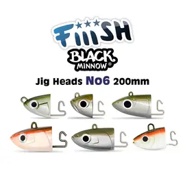 FIIISH BLACK MINNOW JIG HEAD NO.6 