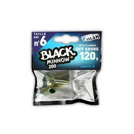 FIIISH BLACK MINNOW JIG HEAD NO.6 BM040 120G KAKI 