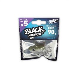 FIIISH BLACK MINNOW JIG HEAD NO.5 BM206 90G KAKI 