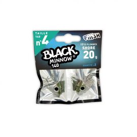 FIIISH BLACK MINNOW JIG HEAD NO.4 BM153 20G KAKI 