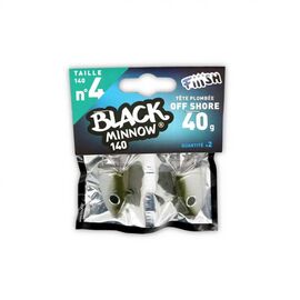 FIIISH BLACK MINNOW JIG HEAD NO.4 BM873 40G RED 