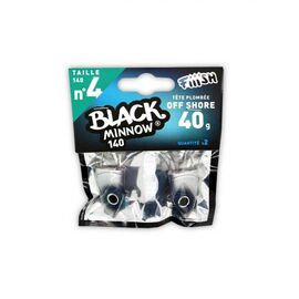 FIIISH BLACK MINNOW JIG HEAD NO.4 BM873 40G RED 