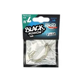 FIIISH BLACK MINNOW HOOKS BM156 NO. 4 
