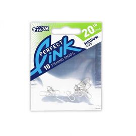 FIIISH PERFECT LINK LURE CLIP GAM376 MEDIUM 20LB 10PCS 