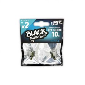 FIIISH BLACK MINNOW JIG HEAD NO.2 BM009 10G KAKI 