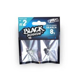 FIIISH BLACK MINNOW JIG HEAD NO.2 BM625 8G KAKI 