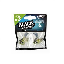 FIIISH BLACK MINNOW JIG HEAD NO.3 BM149 6G KAKI 
