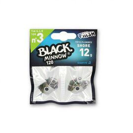 FIIISH BLACK MINNOW JIG HEAD NO.3 BM007 12G KAKI 