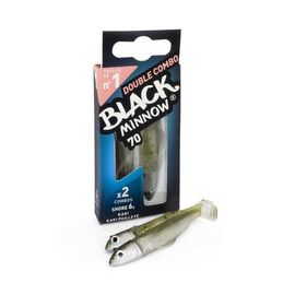 FIIISH BLACK MINNOW DUBLE COMBO NO.1 6G BM759 Kaki-Kaki/Gliter 