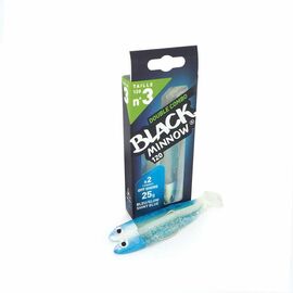 FIIISH BLACK MINNOW DOUBLE COMBO NO.3 OFFSHORE 25G BM944 Blue Glow-Shiny Blue 