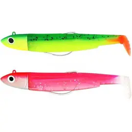 FIIISH BLACK MINNOW DOUBLE COMBO NO.2 OFFSHORE 10G BM500 Green-Orange-Pink Fluo 
