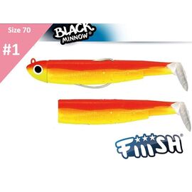 FIIISH BLACK MINNOW COMBO NO.1 SHORE 3G BM493 Orange-Yellow 