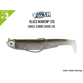 FIIISH BLACK MINNOW COMBO NO.3 SHORE 12G BM781 Green Morning 