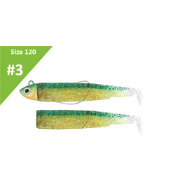 FIIISH BLACK MINNOW COMBO NO.3 SEARCH 18G BM595 Green Glitter 