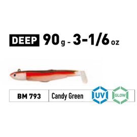 FIIISH BLACK MINNOW COMBO NO.5 DEEP 90G BM793 Candy Green 
