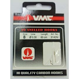 VMC SNELLED HOOKS 9140 SIZE 1 - קרס  קשור עגול/נורבגי 