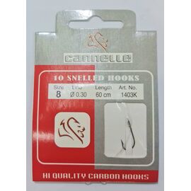 CANNELE SNELLED HOOKS 1403 SIZE 2 - קרס קשור קרבון 