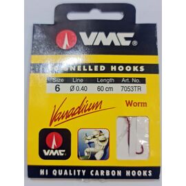 VMC SNELLED HOOKS 7053 VANADIUM SIZE 1 - קרס קשור ונדיום 
