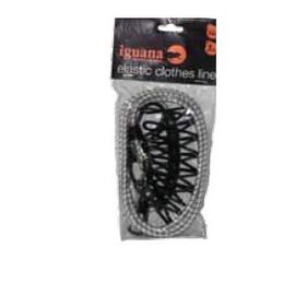 IGUANA ELASTIC CLOTHES LINE +  - חבל כביסה עם אטבים 
