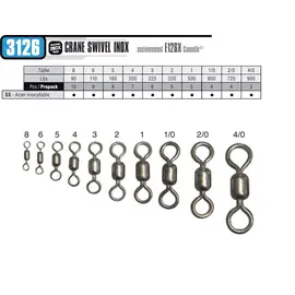 VMC 3126 INOX SWIVEL SIZE 3 225LB 6PCS סביבל 