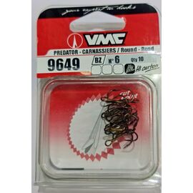 VMC 9649BZ TREBLE HOOK SIZE 5 10PCS. - קרס משולשת ברונזה 10 יח 