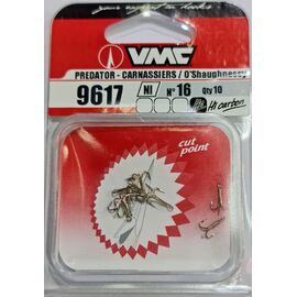 VMC 9617NI TREBLE HOOK SIZE 18 10PCS. - קרס משולשת ניקל 10 יח 