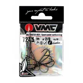 VMC 7245BN Spark Point Surfcasting Hook 10Pcs Size 6 - קרס 