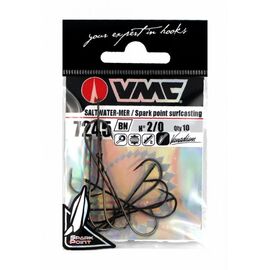 VMC 7245BN Spark Point Surfcasting Hook 10Pcs Size 8 - קרס 