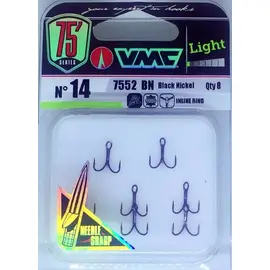 VMC 7552BN Light Inline Treble 8Pcs. - קרס משולש 