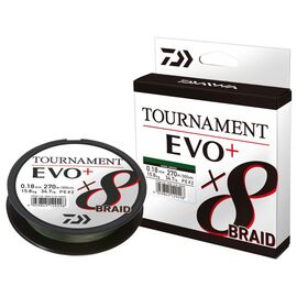 DAIWA Tournament x8 Braid EVO+ 270m  green P.E. #0.6 0.08mm 10.7lb 