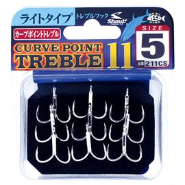 SHOUT 211CS CURVE POINT TREBLE HOOK 11 SIZE 4 