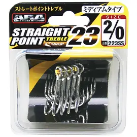 SHOUT 223SS STRAIGHT POINT TREBLE HOOK 23 SIZE 4 