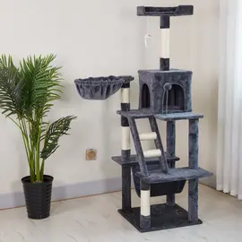 מתקן גירוד אפור 2 ערסלים ומדרגות 158 ס"מ