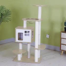 מתקן גירוד 5 עמודים ובית לבן  חום 126