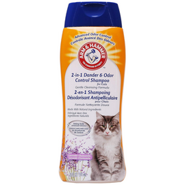 שמפו לחתולים 2 ב-1 ARM & HAMMER לבנדר קמומיל 591 מ"ל – מסיר ריח ומפחית קשקשים