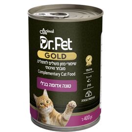 דר פט גולד טונה אדומה בג'לי לחתול 400 ג''ר