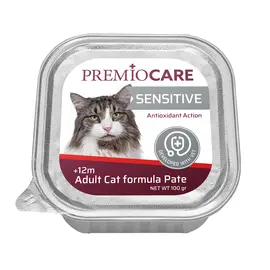 PremioCare Sensitive Paté 100 גרם – מזון רטוב לחתולים עם עיכול רגיש