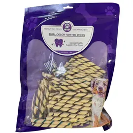 שק סטיקים דנטליים בצבעים לכלב – אורך 12 ס"מ – Urban Pets – 750 גרם