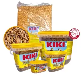 KIKI תולעי קמח מיובשות לציפורים, מכרסמים וזוחלים