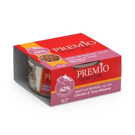 מעדן פרימיו סופר גולד פטה עוף וטונה 85 גרם לחתולים