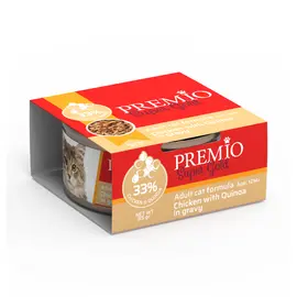 שימורי פרמיו סופר גולד עוף וקינואה ברוטב 85 גרם