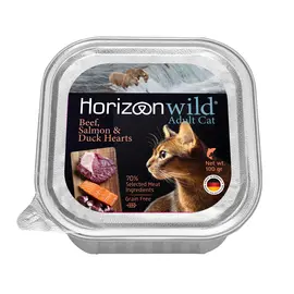 מעדן הורייזן לחתול: בקר, סלמון ויוקרה הברווז 100 גרם