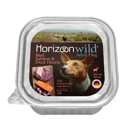 מעדן בשר הורייזן לכלבים 150 גרם - בקר, סלמון ולבבות ברווז