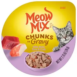 מעדן מיאו מיקס טונה וסרטנים ברוטב ל חתולים 78 ג