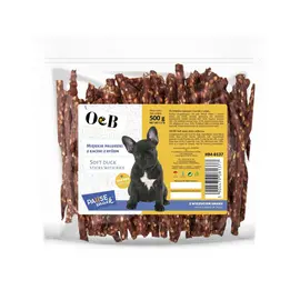 O&B חטיף ברווז רך עם אורז 500 לכלבים - אריזת חיסכון