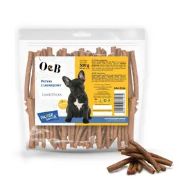 O&B חטיף כבש לממ"ד 500 גרם לכלבים - חטיפים באריזות חיסכון
