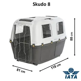 סקודו 8 כלוב טיסה לכלבים מאושר במידות 118X81X88